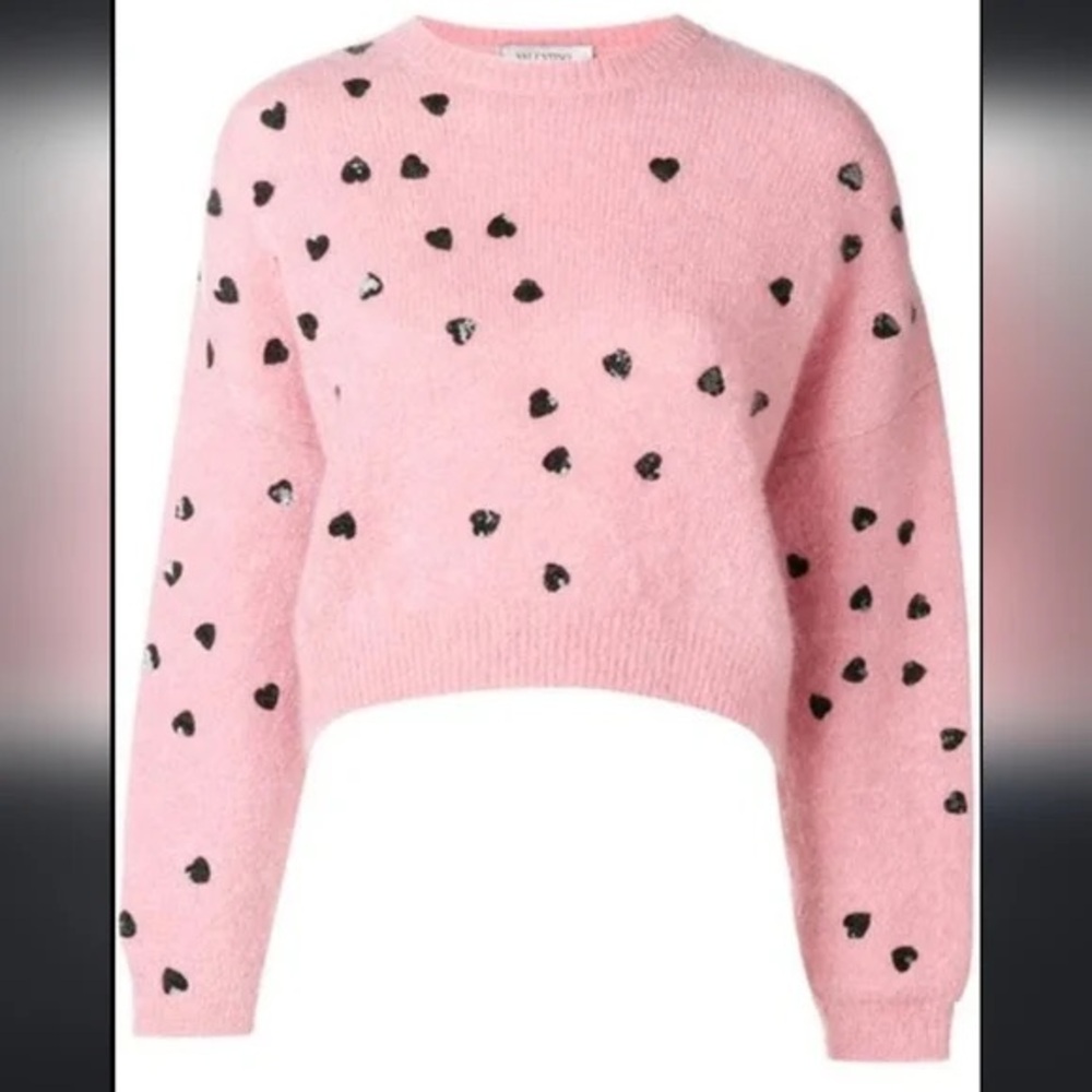 Valentino Pink Heart Sweater